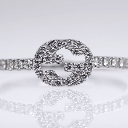 Gucci Interlocking GG Ring No 9 750wg Full Eternity Diamond