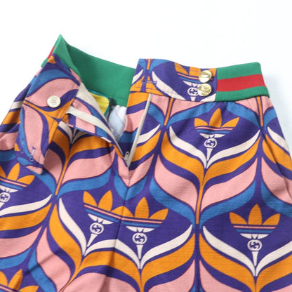 Gucci×adidas 703006 100% Cotton Trefoil Webline Shorts Multicolor 36 Made In