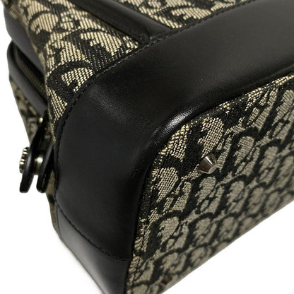 Dior/christian Dior Handbag Trotter Ivory X Dark Navy Leather