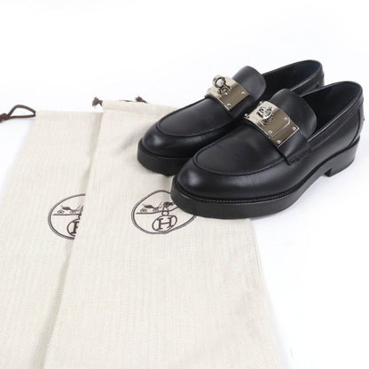 Hermes 2023 232075z Moccasin Hot Silver Hardware Kelly Buckle Leather Loafer