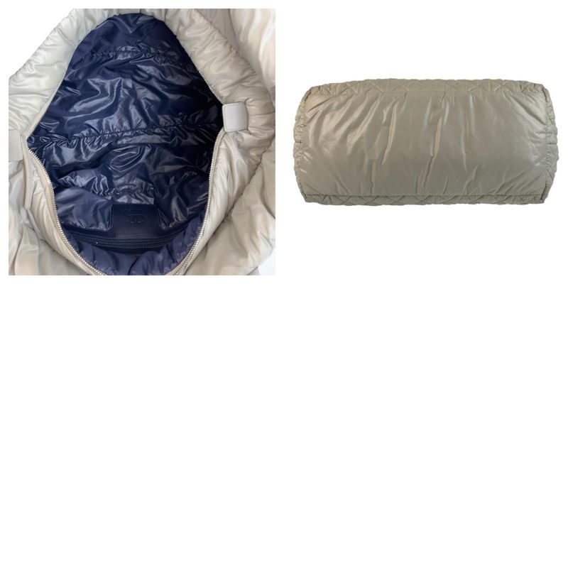 Chanel Coco Coon Gray Silver Hardware Nylon Tote Bag Shoulder Bag Women 505120