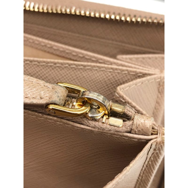 Prada Round Long Wallet Saffiano 1ml506 Pink