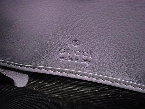 Gucci 310023 Craft Moon Leather Round Zipper Long Wallet Purple As4302
