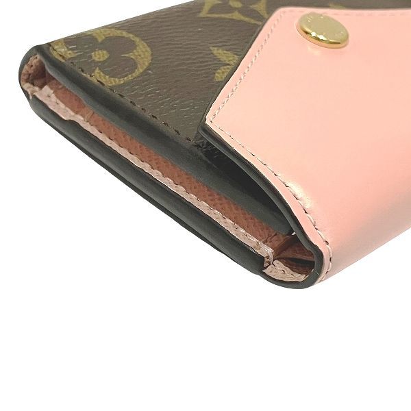 Louis Vuitton Monogram Portefeuille Zoe M62933 Rose Ballerine Trifold Wallet
