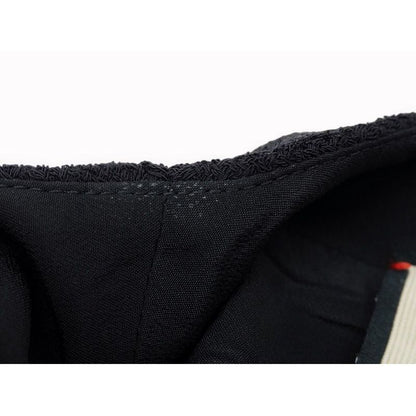 Gucci Wool Dress Short Sleeves Round Neck Slit Black Gold Tone GG Button #40