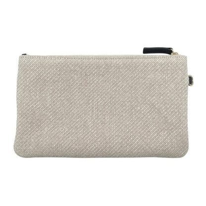 Chanel Tote Bag Deauville MM A67001 Canvas Chain Logo Beige Black Gold Hardware