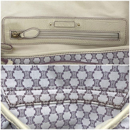 Celine Tote Bag White Purple Pastel Color Macadam Excellent Condition