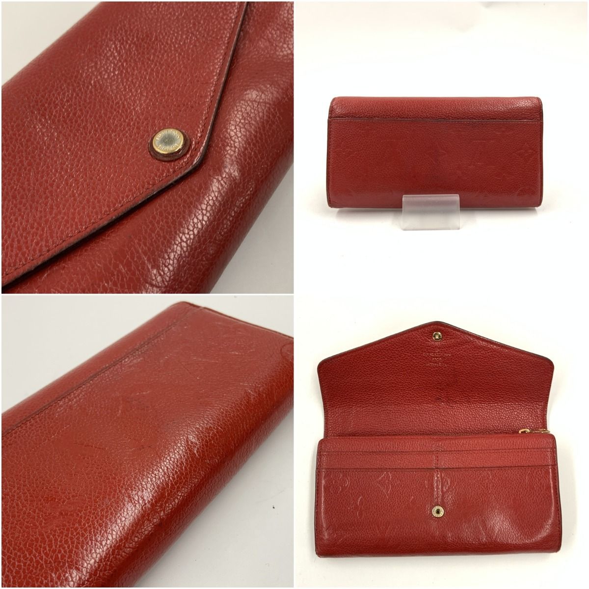 Louis Vuitton Monogram Empreinte Portefeuille Sarah Bifold Long Wallet M62213