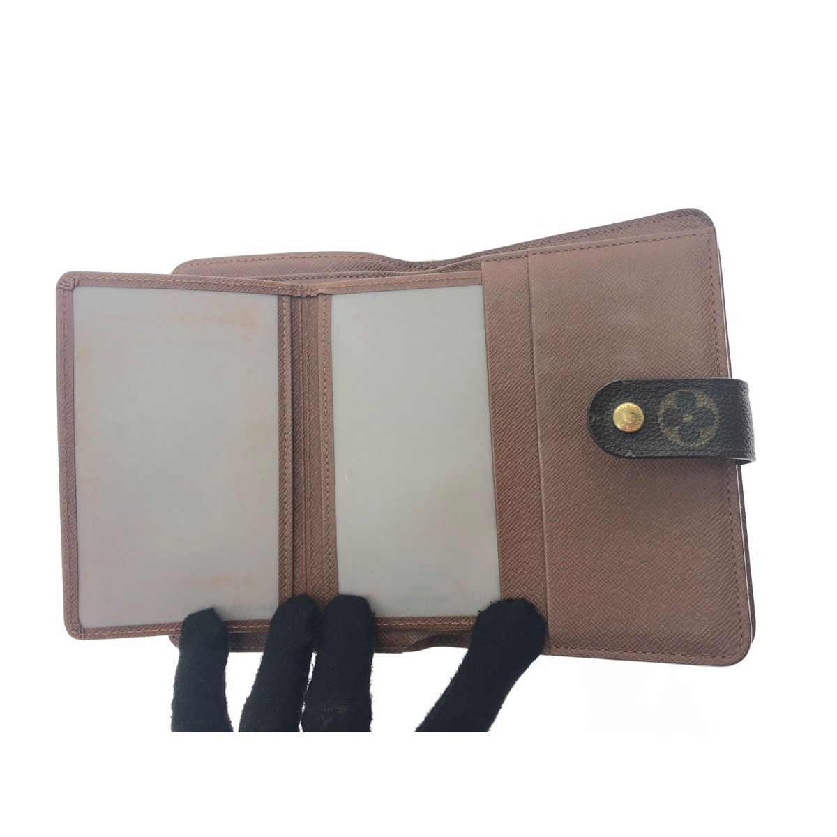 Louis Vuitton Women's Bifold Wallet Monogram Porte Papier Zip M61207 Brown