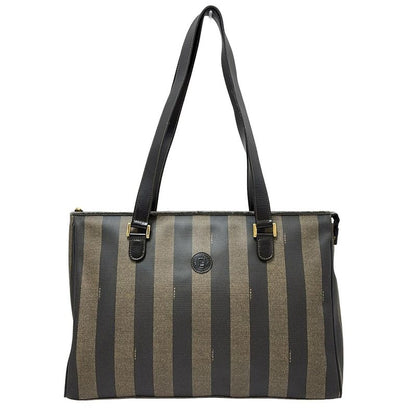 Fendi Shoulder Bag Pecan Black And Light Brown Leather