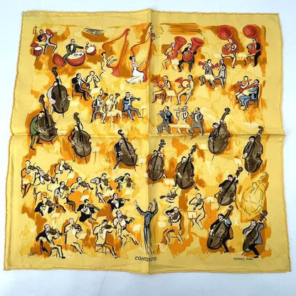 Hermes Silk Scarf Concerto Yellow