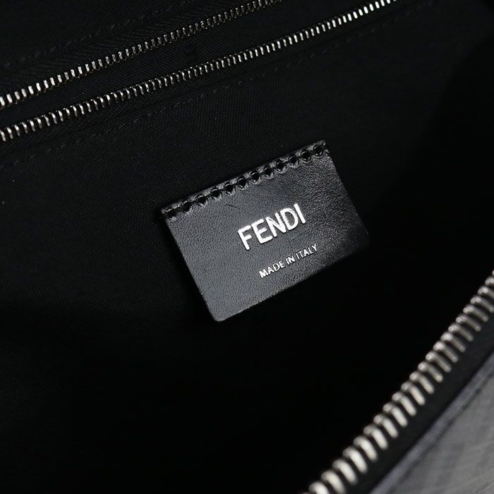 Fendi Belt Bag Diagonal 7va434 Body Bag PVC Leather Men's