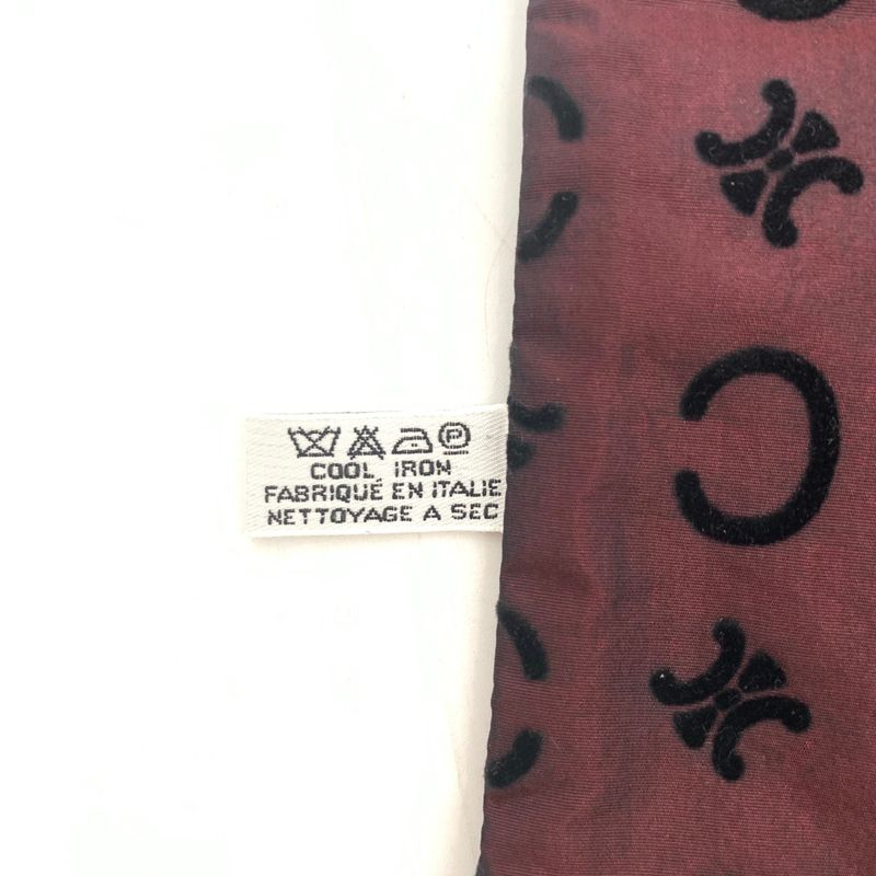 Celine Stole Silk Purple Logo