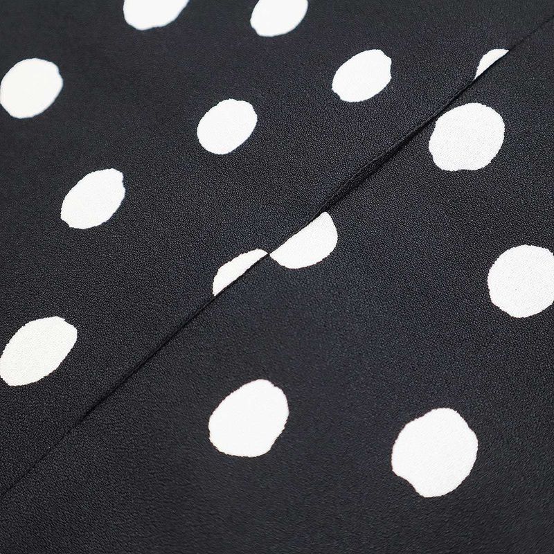 Saint Laurent Paris 20ss Rayon Dot Dress 582689 Y355v Black F34