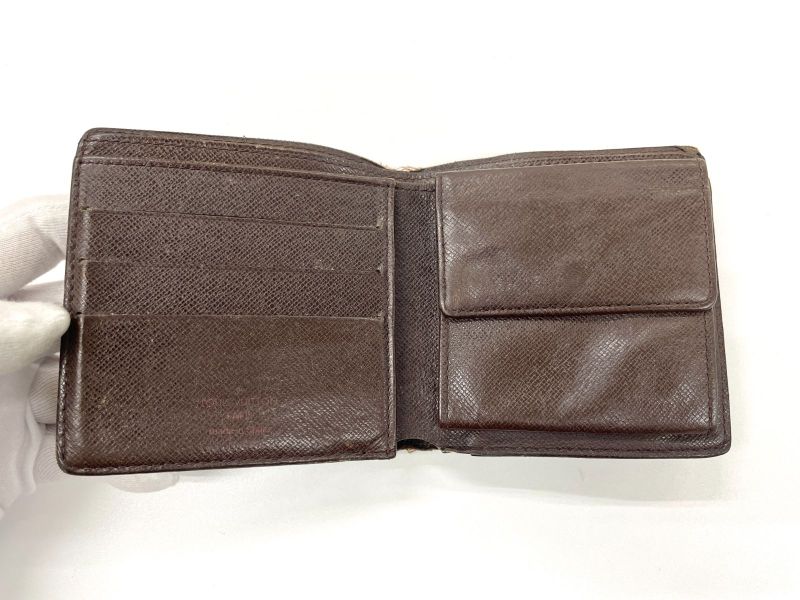 Louis Vuitton Damier Portefeuille Marco Folded Wallet N61675 Ebène (brown) Made