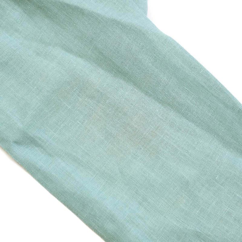 Hermes 22ss Linen Band Collar Shirt Turquoise Blue 38
