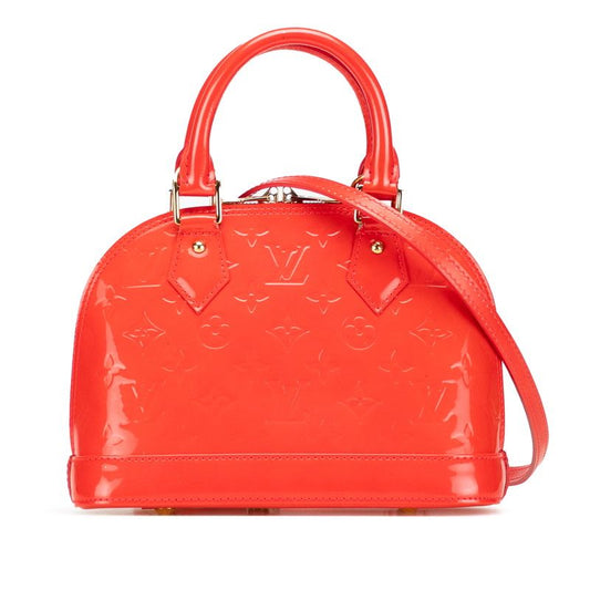 Louis Vuitton Monogram Vernis Alma BB Handbag Shoulder Bag 2WAY M91698 Rouge