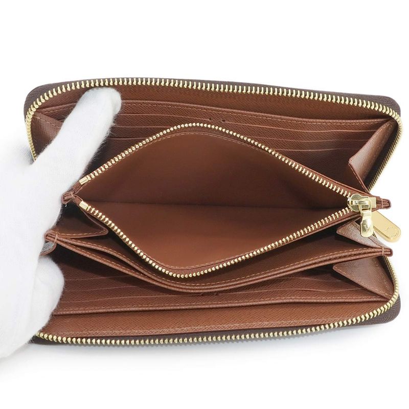 Louis Vuitton Monogram Zippy Wallet Round Zipper Long Wallet Brown M42616