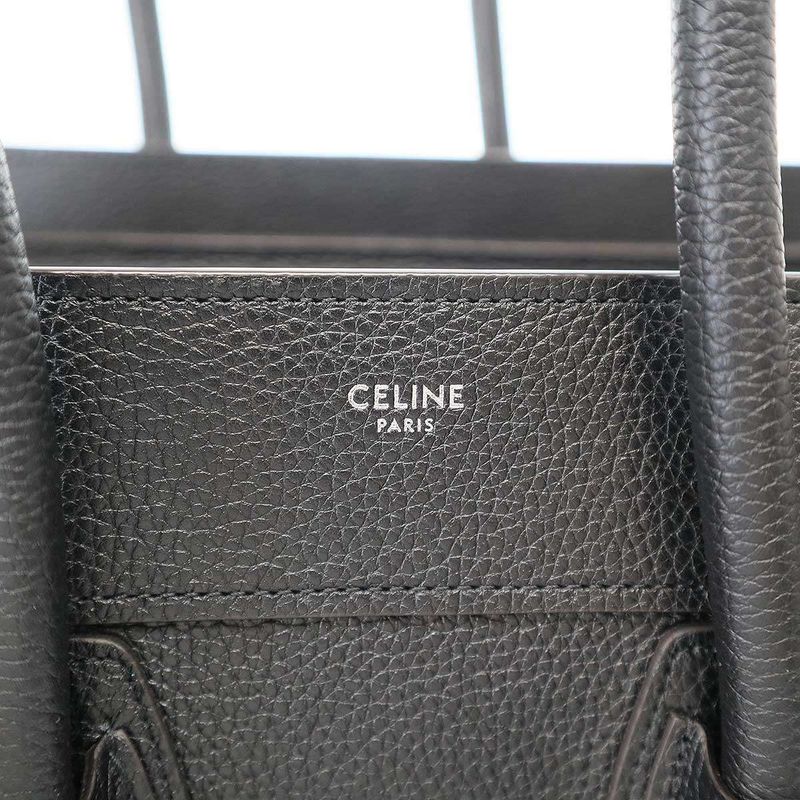 Celine Luggage Micro Shopper Handbag 189793dru 38no E-at-1201 Black