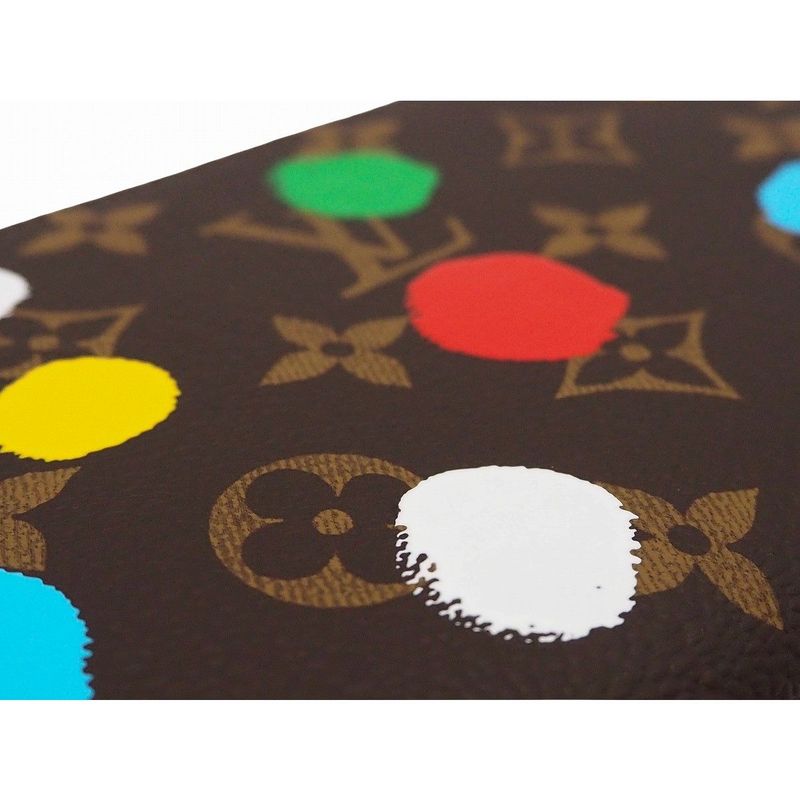 Louis Vuitton LV X Yk Zippy Wallet Painted Dot Monogram Canvas Polka