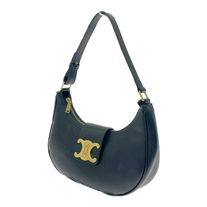 Celine Leather Triomphe Ava Shoulder Bag Black 456032 Shoulder Bag