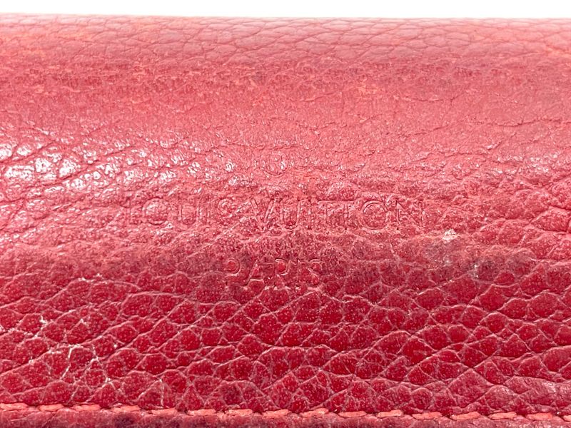 Louis Vuitton Monogram Portefeuille-pallas Long Wallet M58414 Red × Brown Made