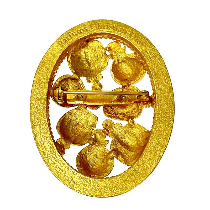 Christian Dior GP Parfums Perfume Motif Brooch Gold 350204 Brooch