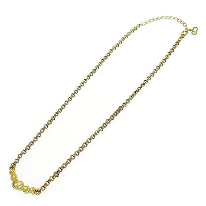 Christian Dior GP Rhinestone CD Logo Necklace Women 376415 Necklace