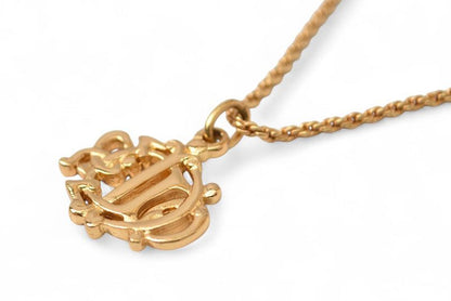 Christian Dior Necklace Christian Dior Vintage GP Emblem Gold