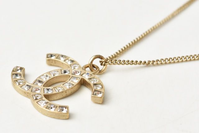 Chanel Necklace Pendant Coco Mark CC Vintage Gold