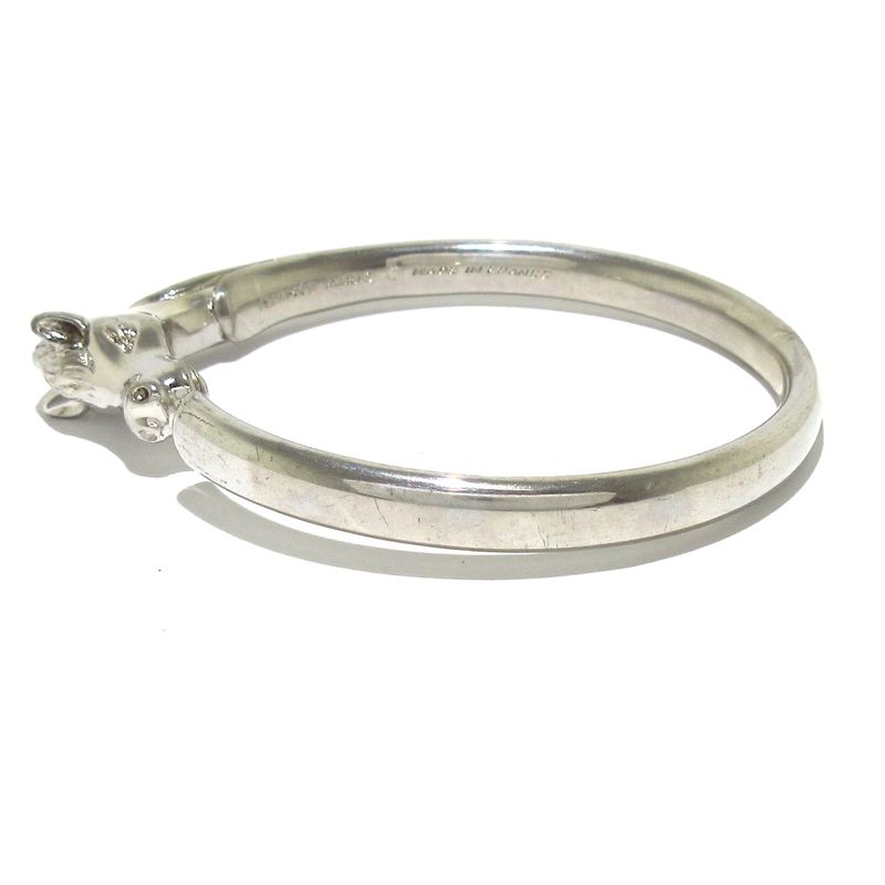 Hermes Bangle Cheval Horse Silver