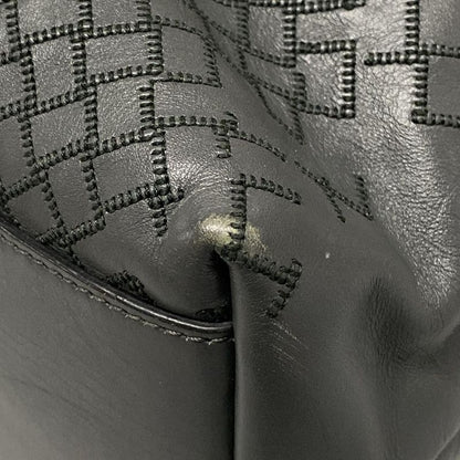 Bottega Veneta Intrecciato Dark Gray Leather Handbag