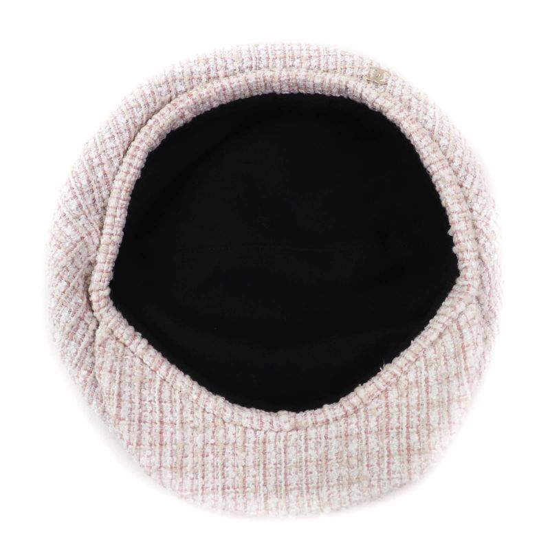 CHANEL 2024 24P Tweed Casket With Coco Mark Hardware Hat Pink L Made In Italy
