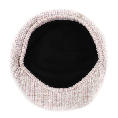 CHANEL 2024 24P Tweed Casket With Coco Mark Hardware Hat Pink L Made In Italy