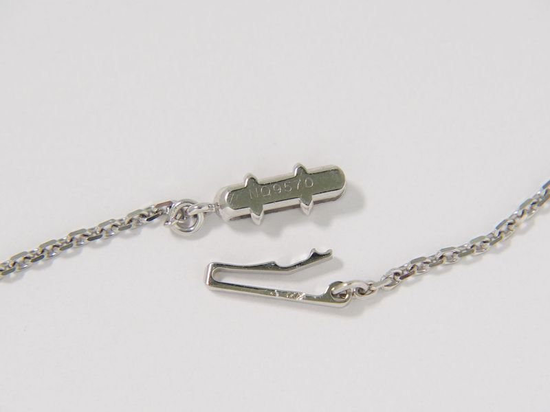 Authentic Cartier C Heart Diamond 750 WG Necklace Pendant White Gold Heart