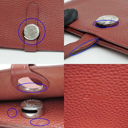 Hermes Dogon GM Rouge Ash Silver-hardware Togo E-engraved Leather Long