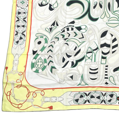 Hermes Carre 140 Large Scarf Silk Folklore Yellow