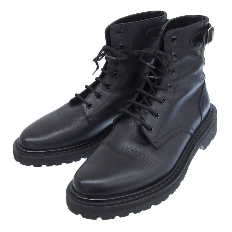 Boxed Super Celine 2021 Buckle LACE UP Boots Leather Ranger Combat Boots Shoes