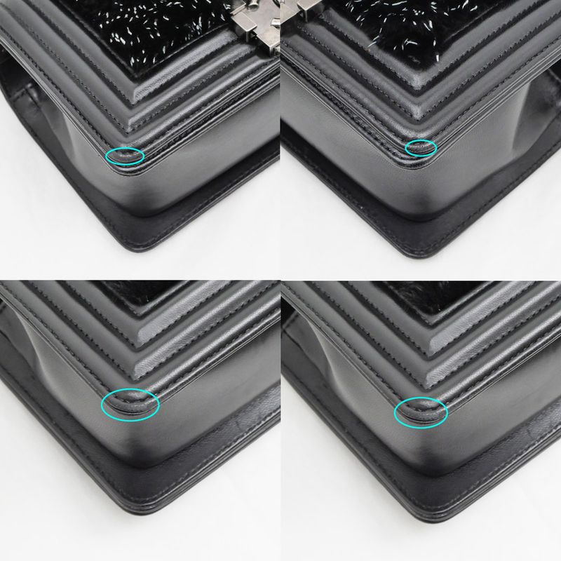Chanel Beautiful Chanel Chain Shoulder Bag Orirag Rabbit Fur Lamb Black