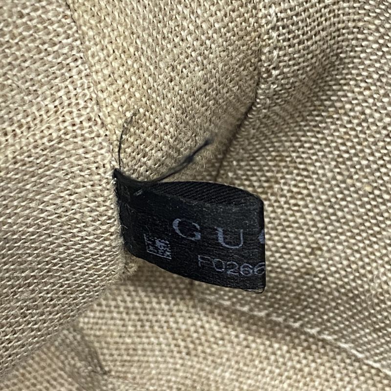 Gucci Shoulder Bag GG Canvas 449413 Canvas Brown Red Chien Pan Gold Hardware