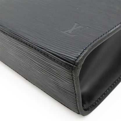 Louis Vuitton Epi Malesherbes Handbag Flap Bag Leather Noir Black Gold Hardware