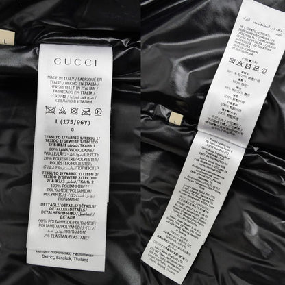 Gucci Fleece Jacquard Zip Jacket L Size 767009 Xjf7q 2184 Brown Men's