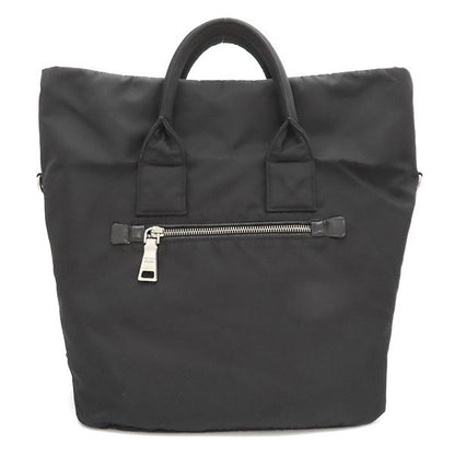 Prada 2way Bag Camouflage Reversible Triangle Logo Nylon Khaki X Black Silver