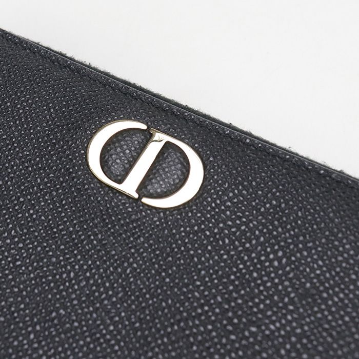 DIOR Long Zip Wallet 30 Montaigne Long Wallet Round Zipper Leather Women