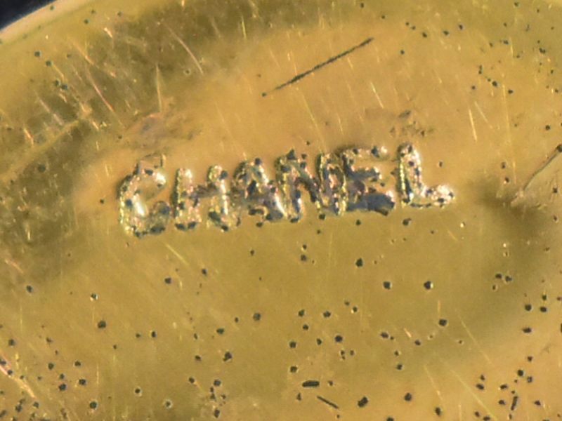 Authentic Chanel Coco Mark Matelasse Earrings Plastic GP Gold Plated Black