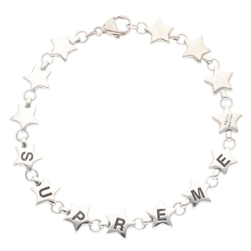 Tiffany & Co X Supreme Star Bracelet Star Motif Silver Bracelet Men's