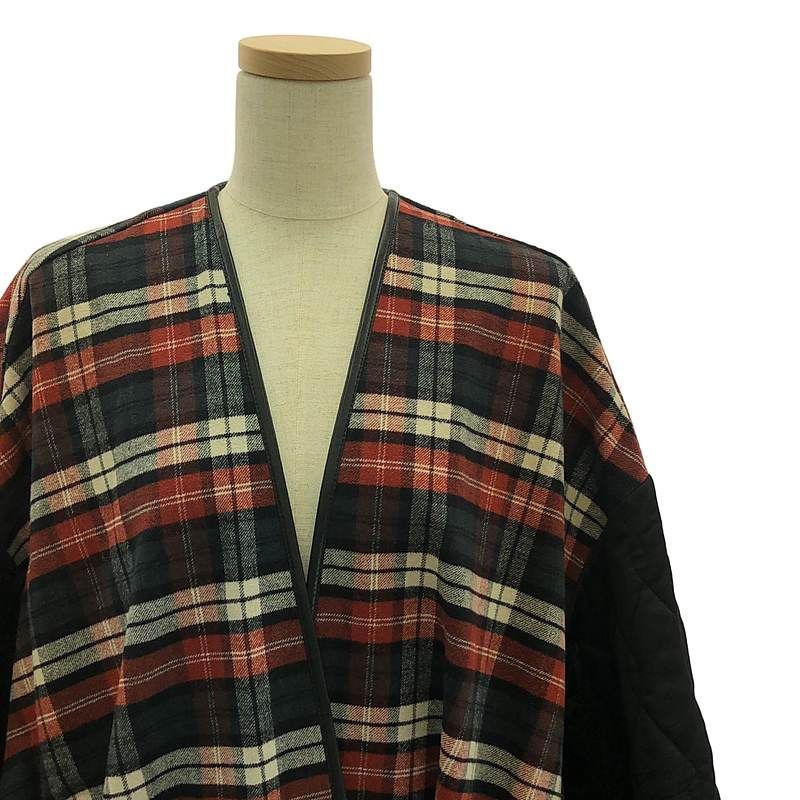 Balenciaga - 2018 - Quilted Check Gown Coat - 34 - Red Black White - Women's