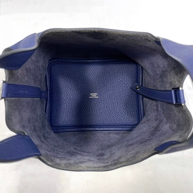 Hermes Handbag Picotin Lock PM Navy Blue Nuit Excellent Condition
