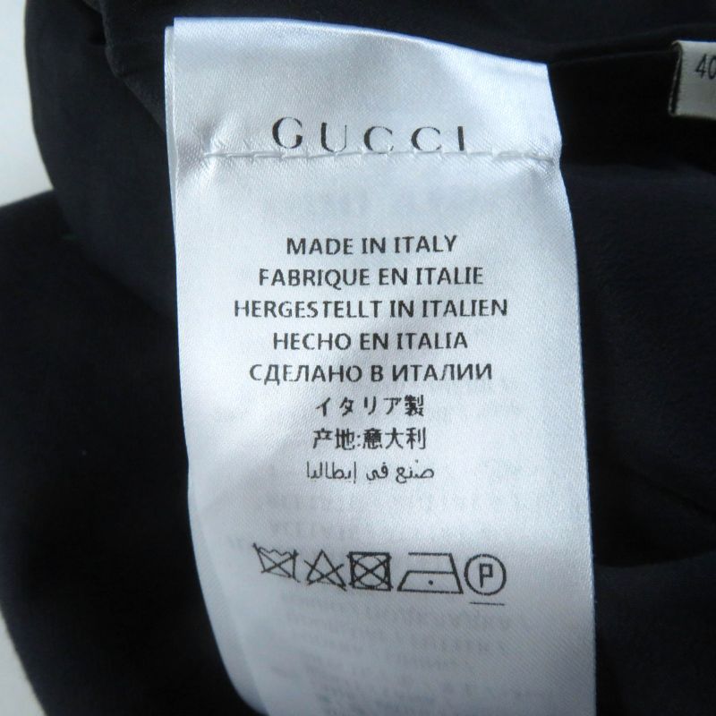 Gucci '18 523247 Lavender Embroidered Sleeveless Dress Dark Navy 40 Made In