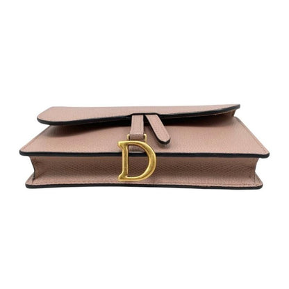 Christian Dior Waist Bag Saddle Belt Pouch S5619cwvg-50pu Logo Pink Beige Gold